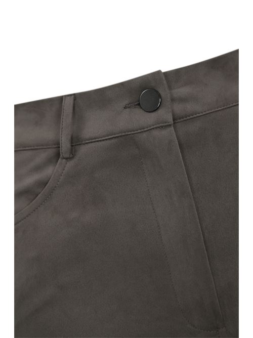 Pantalone a zampa in pelle di daino eco D. Exterior | 5976315VIS